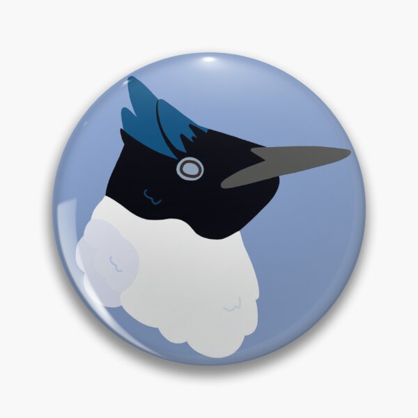 Item preview, CBS Sticker - White Male Indian Flycatcher designed and sold by ClumsyPillbug.