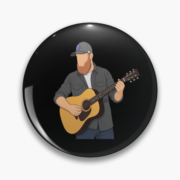 Item preview, Country Music Star Playing Guitar Vintage Luke Combs designed and sold by Hy17Lac.