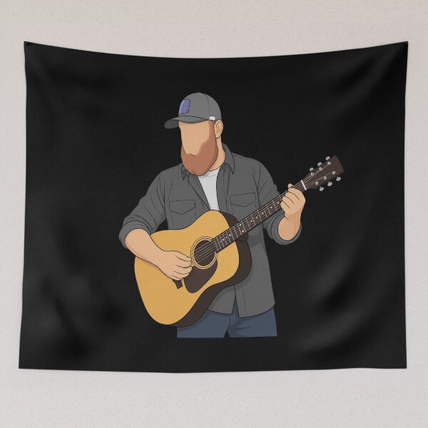 Item preview, Country Music Star Playing Guitar Vintage Luke Combs designed and sold by Hy17Lac.