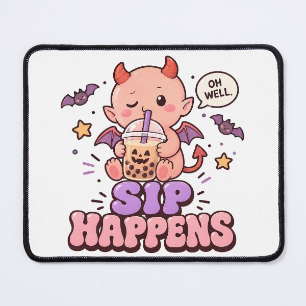 Item preview, Pastel Goth Devil Sip Happens - Cute Halloween Boba designed and sold by ianm1028.