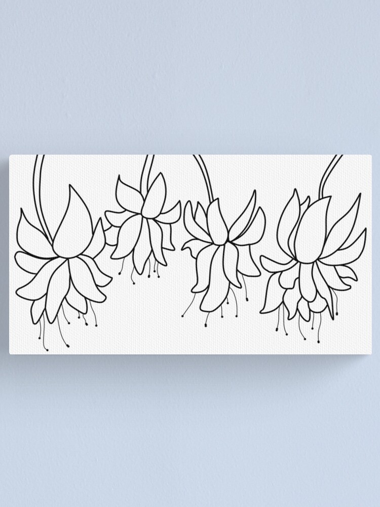 Alternate view of Botanical Line Art Digitized Drawing Canvas Print