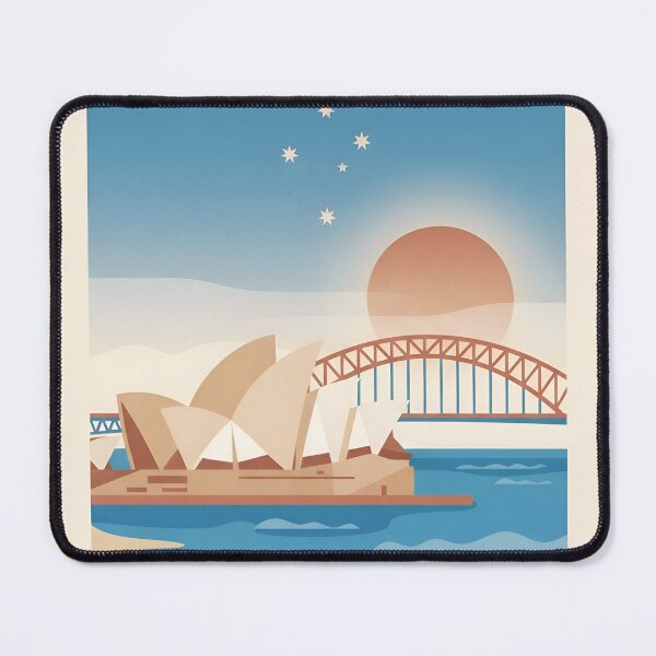 Item preview, Sydney Australia Vintage Travel Poster - Minimalist Harbour Art Print designed and sold by DuckOddity.