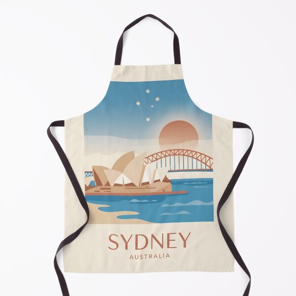 Item preview, Sydney Australia Vintage Travel Poster - Minimalist Harbour Art Print designed and sold by DuckOddity.