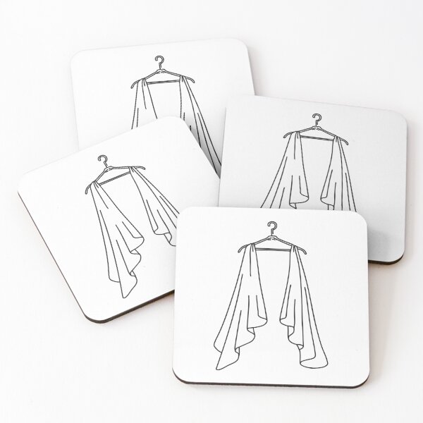 Item preview, Doodle illustration of a wedding veil hanging over a clothes hanger designed and sold by rasagamastore.