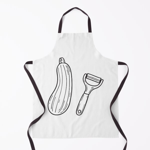 Item preview, Doodle illustration of a zucchini placed beside a vegetable peeler designed and sold by rasagamastore.