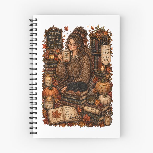 Item preview, Cozy Autumn Reading Woman Armchair Book Lover Fall Aesthetic designed and sold by FestivityFinds.