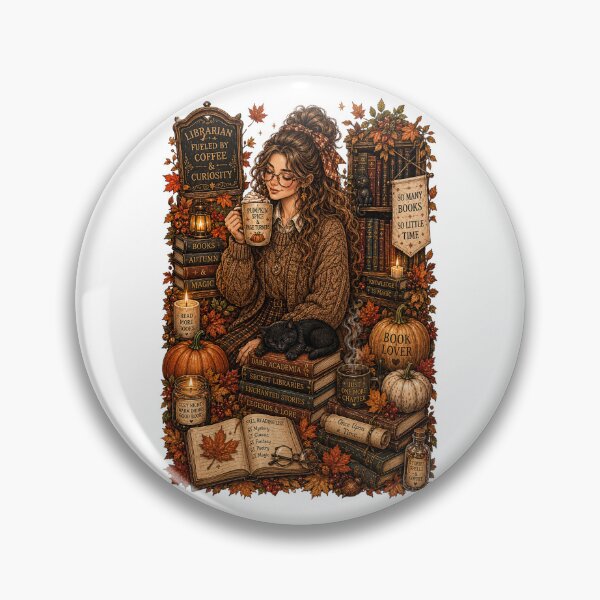 Item preview, Cozy Autumn Reading Woman Armchair Book Lover Fall Aesthetic designed and sold by FestivityFinds.