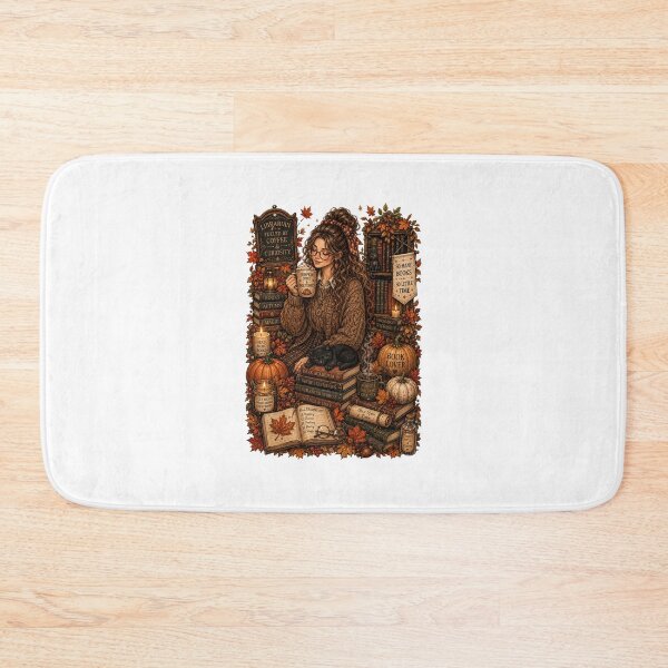 Item preview, Cozy Autumn Reading Woman Armchair Book Lover Fall Aesthetic designed and sold by FestivityFinds.