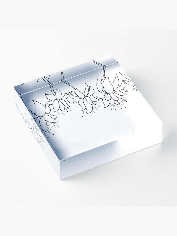 Alternate view of Botanical Line Art Digitized Drawing Acrylic Block