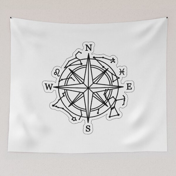 Item preview, Celestial Compass Rose and Star Constellations designed and sold by Qavex Design Co..