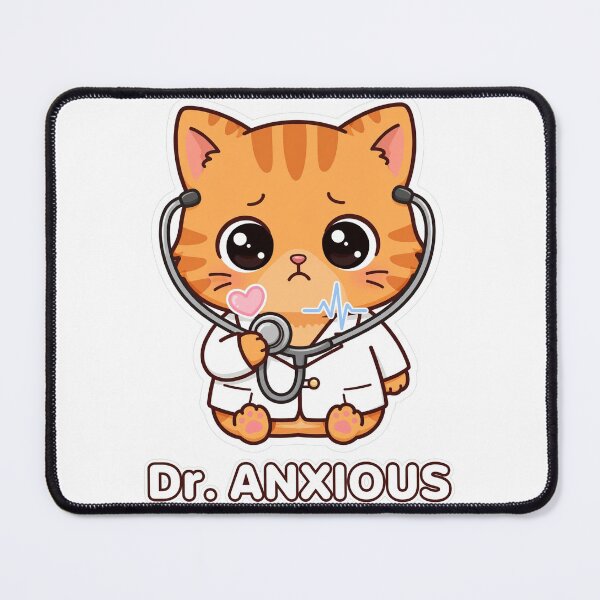 Item preview, Dr. Anxious - Funny Doctor Cat designed and sold by Interactive-Art.
