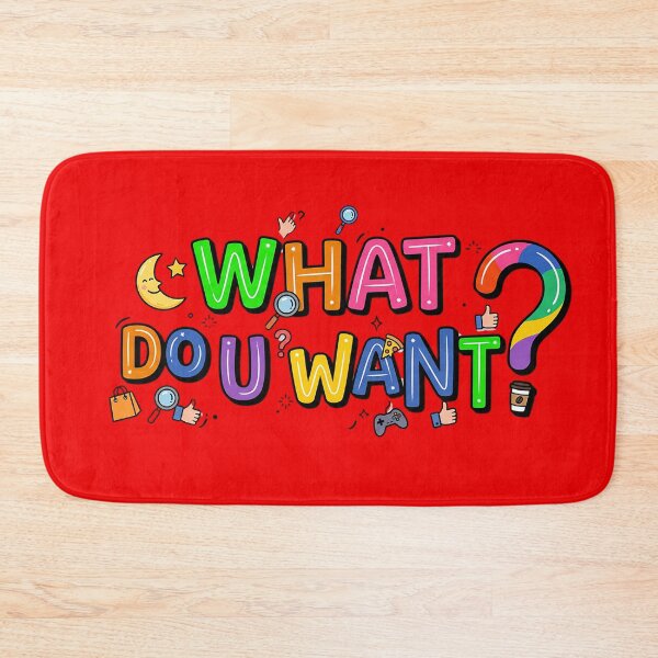 Item preview, What Do You Want Colorful Pop Art Typography designed and sold by ellieknight911.