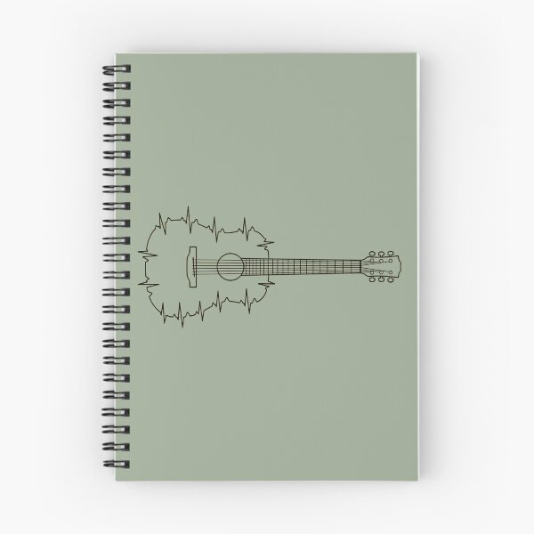 Item preview, Acoustic Guitar Heartbeat Line Art For Music Lovers designed and sold by ANJ Creative Designs.