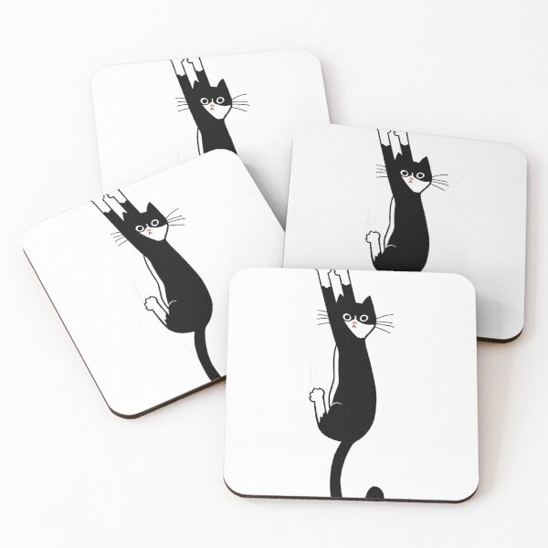 Item preview, Black And White Cat Hanging On designed and sold by kendasier.