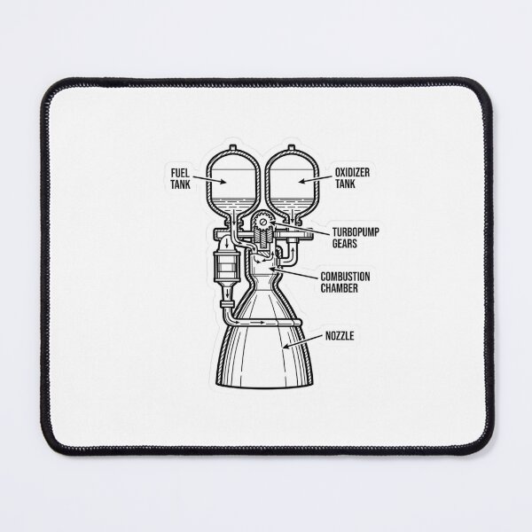 Item preview, Liquid Propellant Rocket Engine Technical Diagram designed and sold by Qavex Design Co..