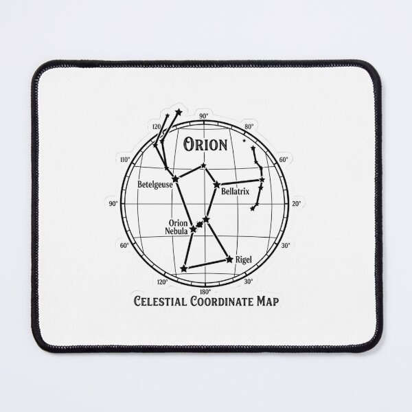 Item preview, Minimalist Orion Constellation Celestial Coordinate Map designed and sold by Qavex Design Co..