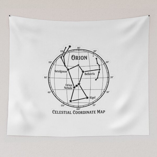Item preview, Minimalist Orion Constellation Celestial Coordinate Map designed and sold by Qavex Design Co..