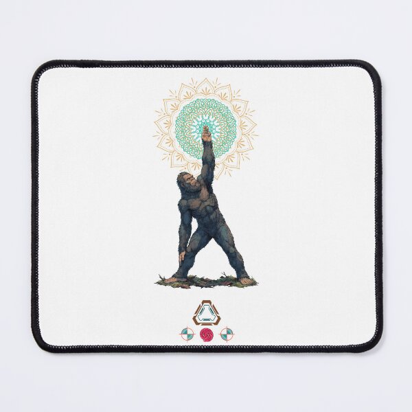 Item preview, Bigfoot Yoga Triangle Pose Trikonasana Sasquatch Art designed and sold by Whimsy Trail Co.