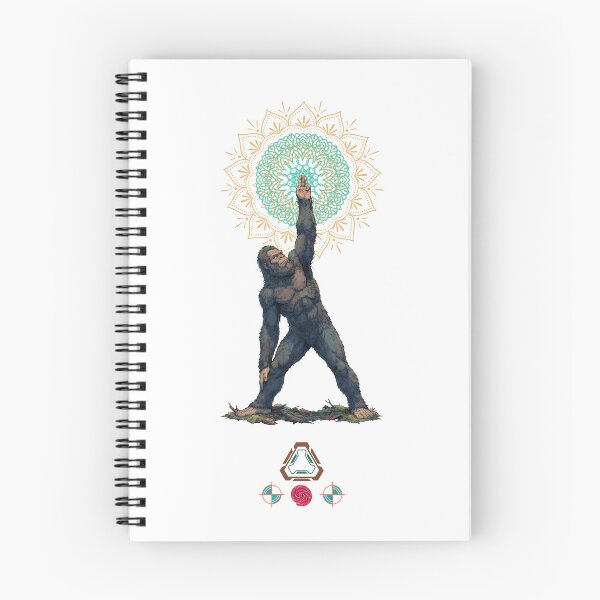 Item preview, Bigfoot Yoga Triangle Pose Trikonasana Sasquatch Art designed and sold by Whimsy Trail Co.