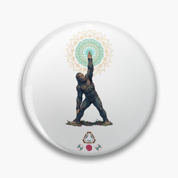 Item preview, Bigfoot Yoga Triangle Pose Trikonasana Sasquatch Art designed and sold by Whimsy Trail Co.