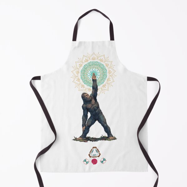 Item preview, Bigfoot Yoga Triangle Pose Trikonasana Sasquatch Art designed and sold by Whimsy Trail Co.