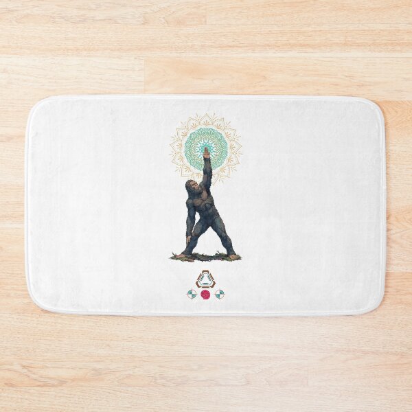 Item preview, Bigfoot Yoga Triangle Pose Trikonasana Sasquatch Art designed and sold by Whimsy Trail Co.