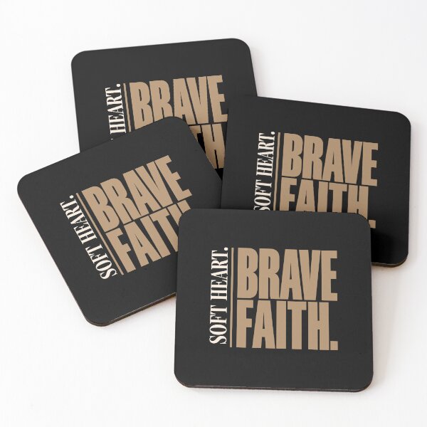 Item preview, Soft Heart Brave Faith Inspirational Christian Quote designed and sold by markymaarty.