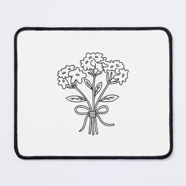 Item preview, Doodle illustration of a bunch of verbena flowers tied together neatly designed and sold by rasagamastore.