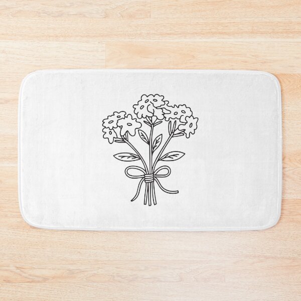 Item preview, Doodle illustration of a bunch of verbena flowers tied together neatly designed and sold by rasagamastore.