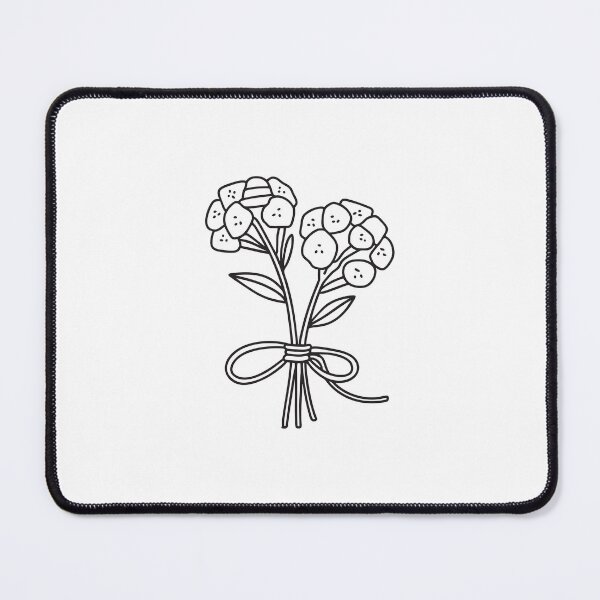 Item preview, Doodle illustration of a small bouquet of verbena bound with a string designed and sold by rasagamastore.