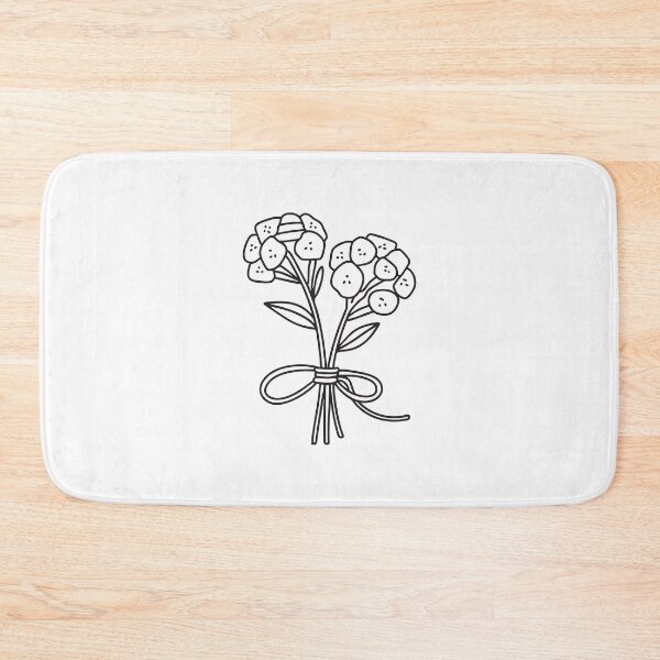 Item preview, Doodle illustration of a small bouquet of verbena bound with a string designed and sold by rasagamastore.