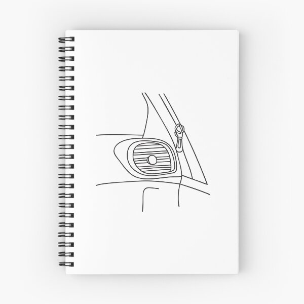 Item preview, Doodle illustration of a dashboard vent holding a clipped air freshener designed and sold by rasagamastore.
