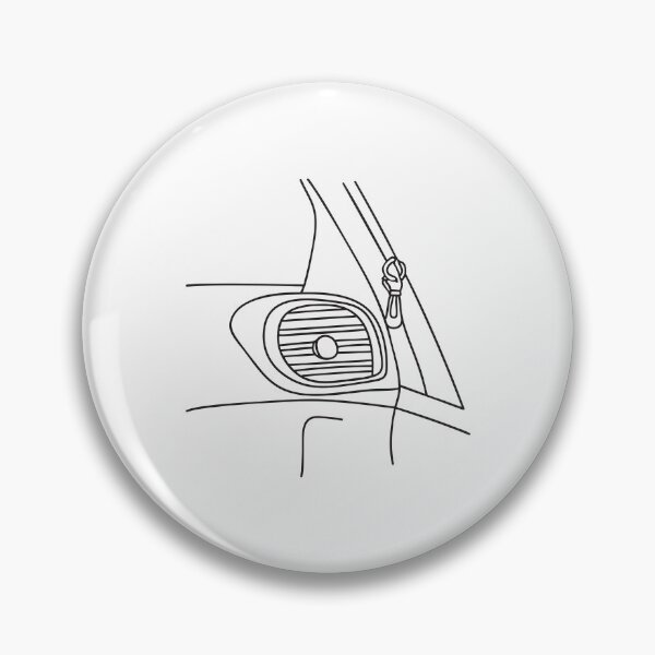 Item preview, Doodle illustration of a dashboard vent holding a clipped air freshener designed and sold by rasagamastore.