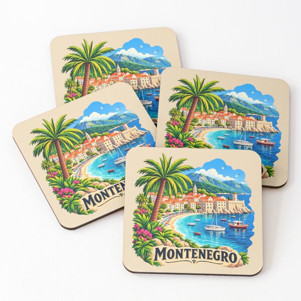 Item preview, Montenegro - Colorful Budva Coast & Adriatic Charm designed and sold by Myra365Art.
