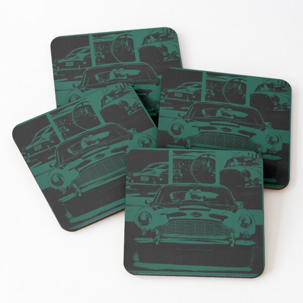 Item preview, Aston Martin DB5 Retro Poster Collage designed and sold by GhostMilkSupply.