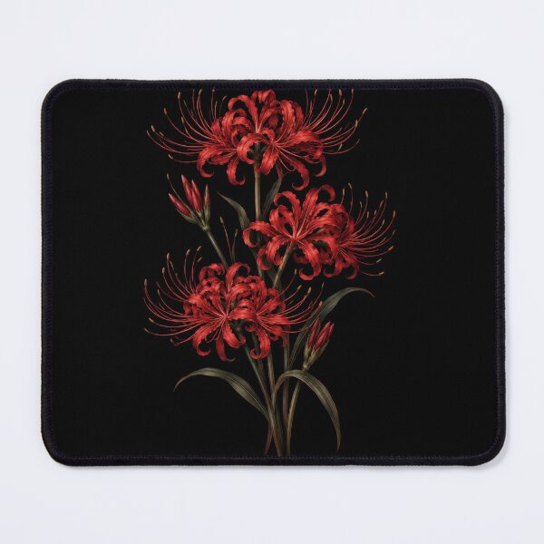 Item preview, Vintage Red Spider Lily Flowers – Retro Botanical Floral Art designed and sold by Lyannaadesign.