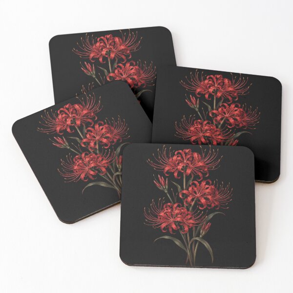 Item preview, Vintage Red Spider Lily Flowers – Retro Botanical Floral Art designed and sold by Lyannaadesign.
