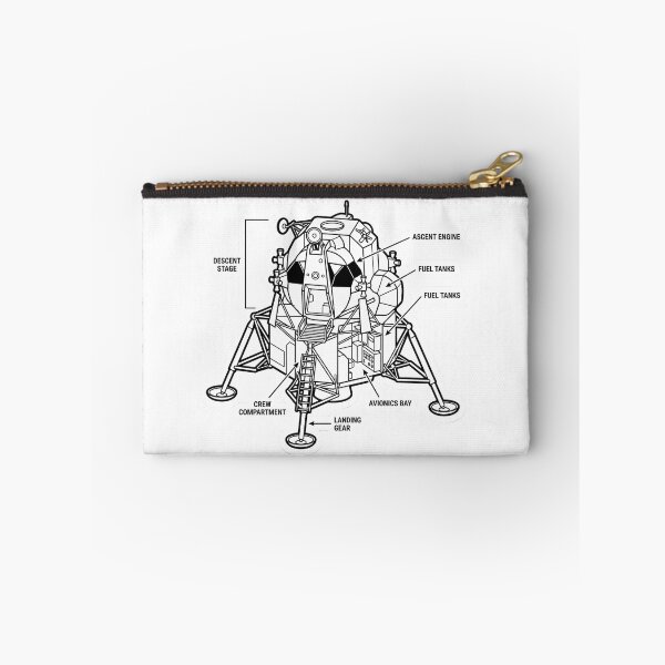 Item preview, Minimalist Lunar Module Technical Blueprint Diagram designed and sold by Qavex Design Co..