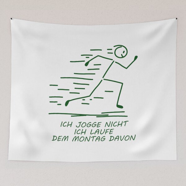 Item preview, I'm running away from Monday - funny stick figure designed and sold by SaSe-Design.