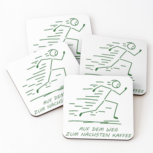 Item preview, On the way to the next coffee - funny stick figure designed and sold by SaSe-Design.