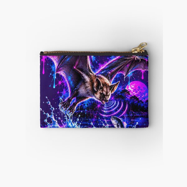 Item preview, Neon Fishing Bat Catching Fish at Night designed and sold by srangiem-cc.