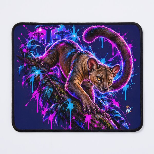 Item preview, Neon Fossa with a Powerful Curled Tail designed and sold by srangiem-cc.