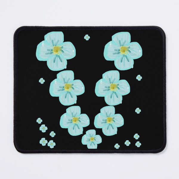 Item preview, Cute Light Blue Watercolor Flowers Pattern – V-Shape Floral Layout designed and sold by BalkanBloomArt.