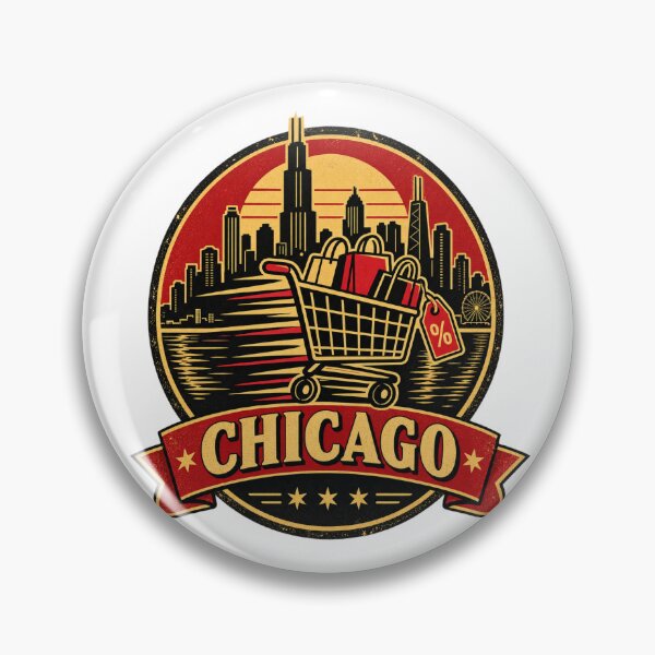 Item preview, Chicago Black Friday Shirt – Retro Shopping Cart Deal Hunter Badge designed and sold by Globalcitytees.