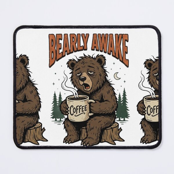 Item preview, Bearly Awake Funny Sleepy Bear Coffee Lover Design designed and sold by meghnad.