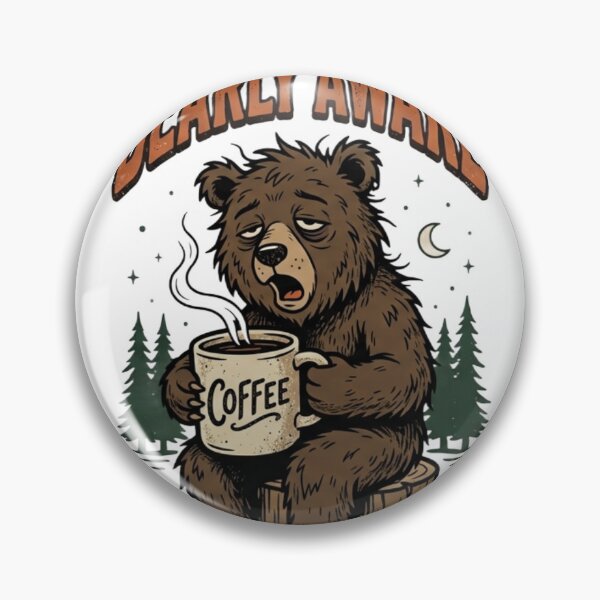 Item preview, Bearly Awake Funny Sleepy Bear Coffee Lover Design designed and sold by meghnad.