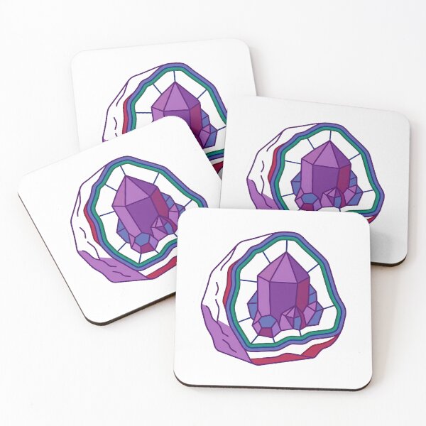 Item preview, Geometric Purple Amethyst Geode Crystal Illustration designed and sold by Qavex Design Co..