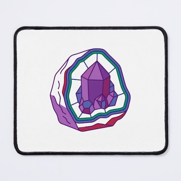 Item preview, Geometric Purple Amethyst Geode Crystal Illustration designed and sold by Qavex Design Co..