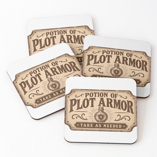 Item preview, Potion of Plot Armor Vintage Apothecary Label designed and sold by Yellowriversss.