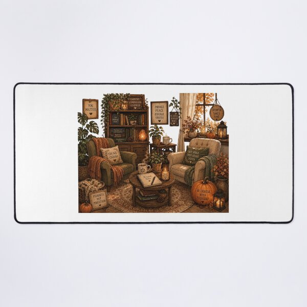 Item preview, Autumn Therapist Self-Care Woman with Inspirational Quotes designed and sold by FestivityFinds.